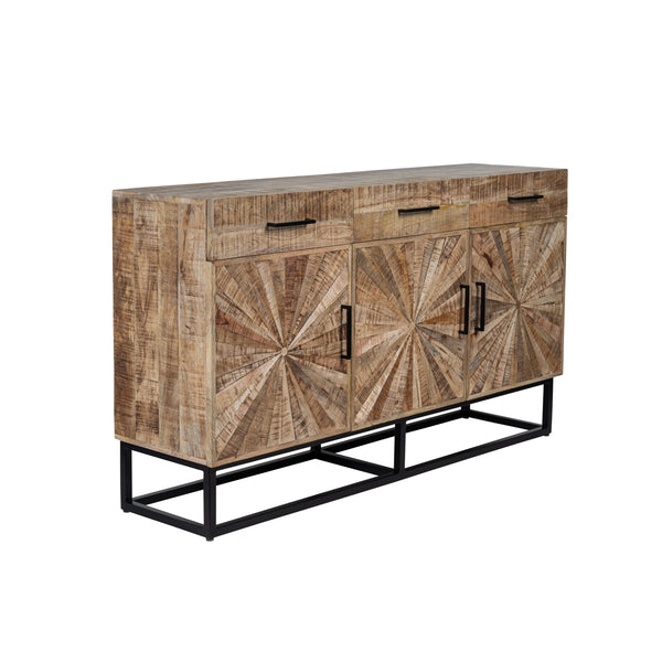 Solid Mango Wood Sideboard with Mosaic Front 160 cm – Artisan