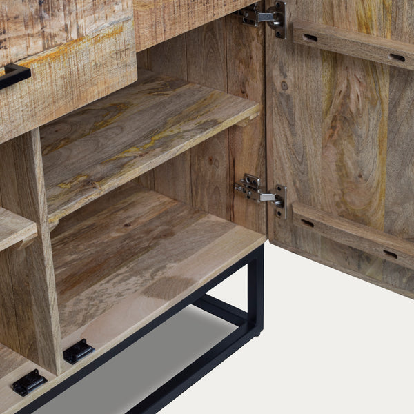 Solid Mango Wood Sideboard with Mosaic Front 160 cm – Artisan