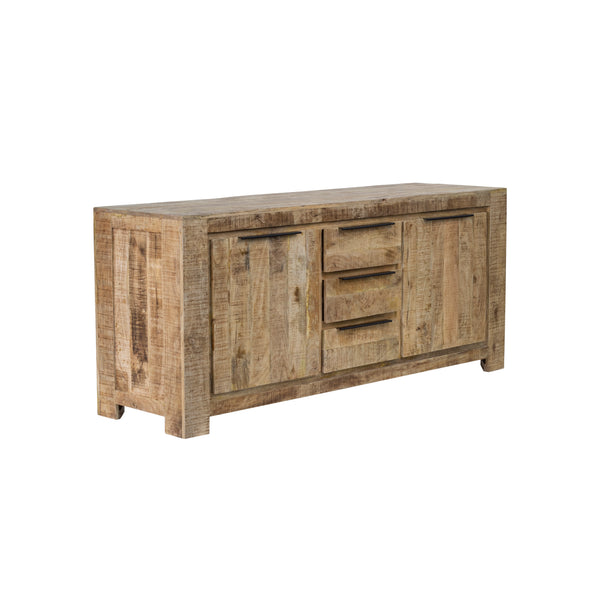 Solid Mango Wood Sideboard Natural Brown 174 cm – Woodland