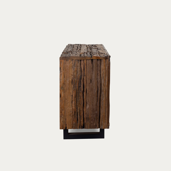 Recycled Wood Sideboard with Black Metal Legs 160 cm – Forest