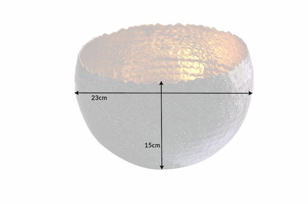 Orient Handcrafted Decorative Bowl In silver With Patina in Classic Hammered Design 23 cm