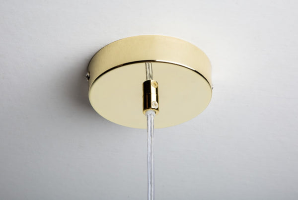 Filigree Suspension Hanging Industrial Cage Lamp Gold 36cm