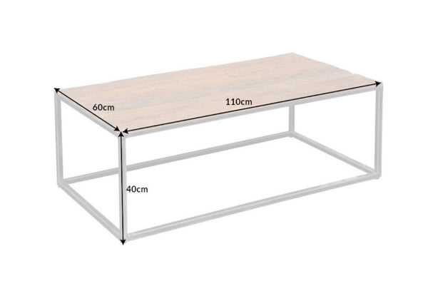 Barracuda Recycled Industrial Salwood Coffee Table with Flexed Legs 110 cm