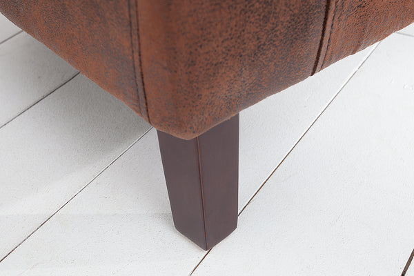 Hemingway Retro Armchair Whiskey Brown with Solid Wood Legs