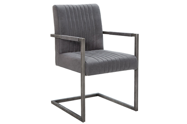 Big Aston Cantilever Steel Armchair Vintage Grey Iron Frame