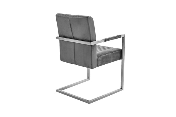 Big Aston Cantilever Steel Armchair Vintage Grey