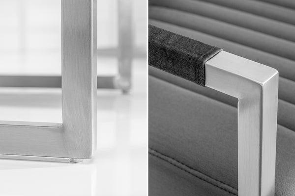 Big Aston Cantilever Steel Armchair Vintage Grey