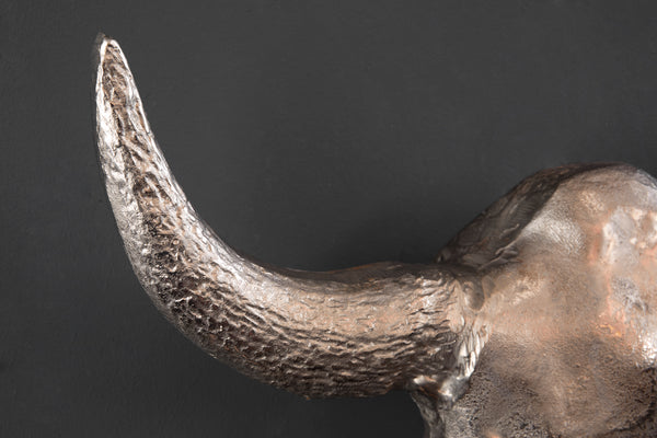 Bull Head Matador Silver Skull Wall Decoration 56cm