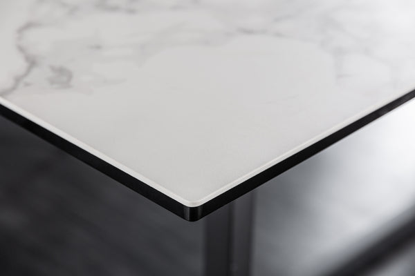 Symbiose Modern Ceramic Dining Table in Marble Look 200 cm