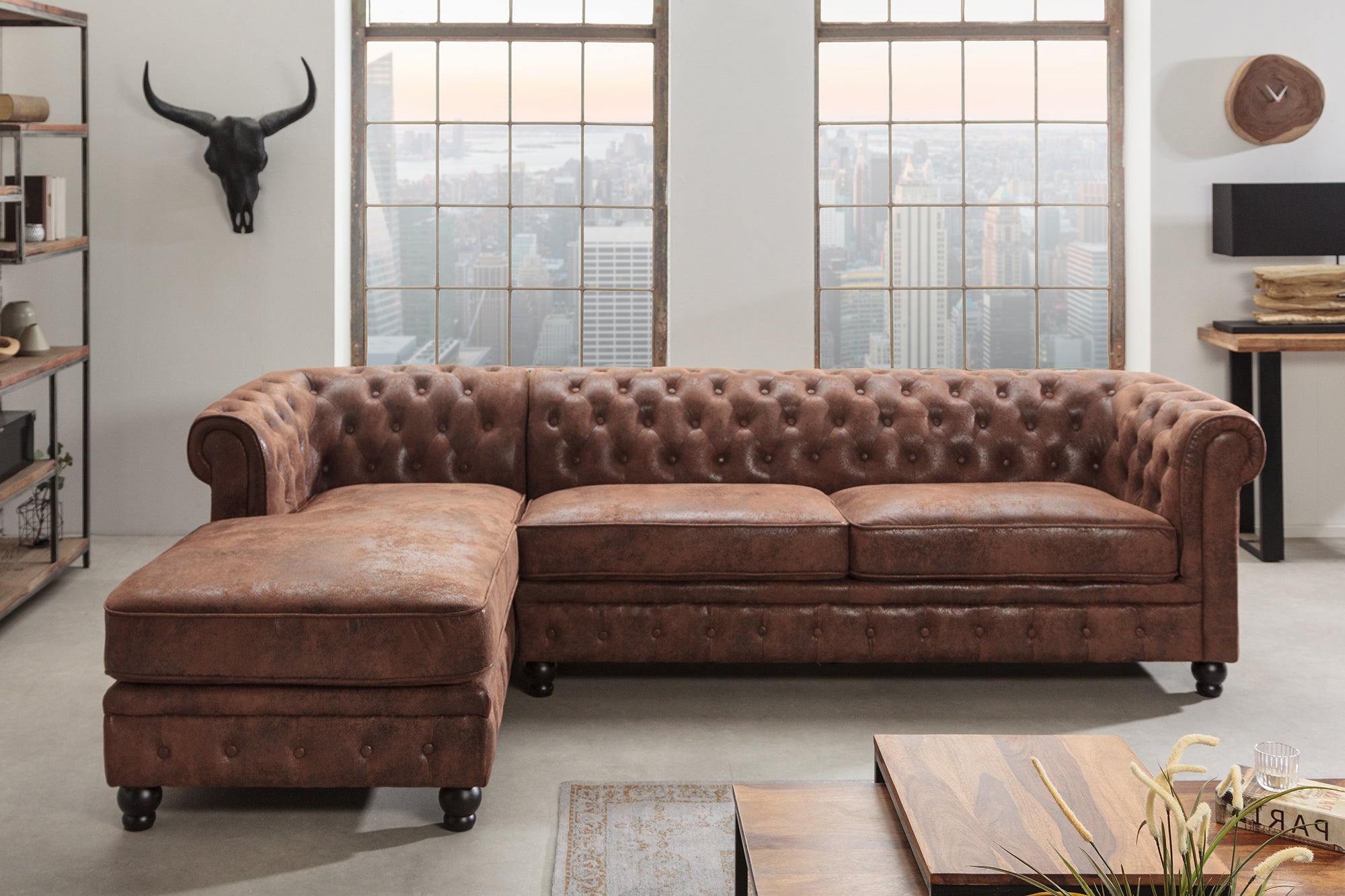 Antique Chesterfield Vintage Leather