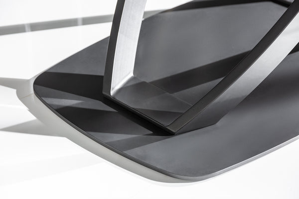 Inception Extendable Dining Table 130-190 cm in Anthracite Look Ceramic Rotating