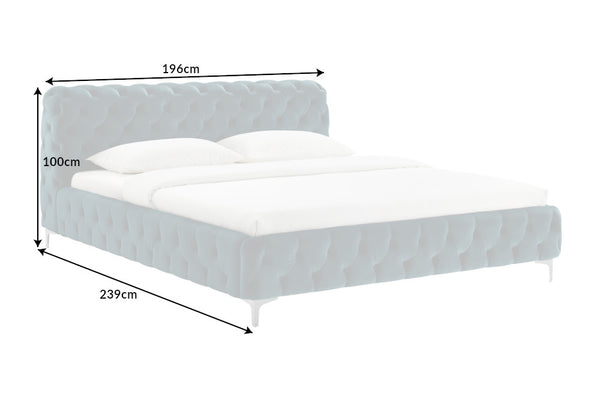 Luxus black velvet king bed store